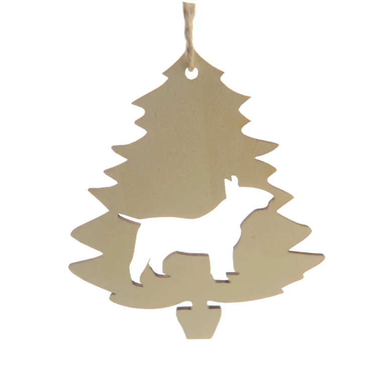 Laser Cut Wood Dog Ornament can be Personalized FREE SHIPPING Bull Terrier