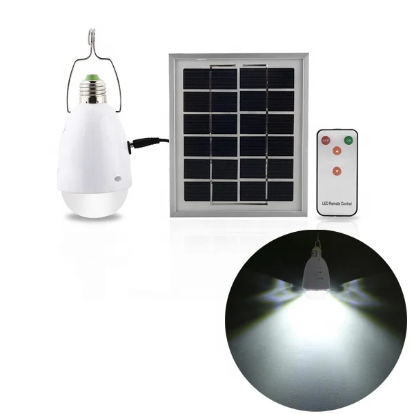 Solar Panel 12Led Light Bulb Camping Outdoor System Kit Remote Hiking Portable 