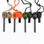 Compass And Fire Starter Compass Outdoor Survival Tool Fire Flint Starter With Compass And Whistle