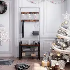 Hall Tree Coat Rack SONGMICS Industrial Hall Tree Coat Rack Tree Standing Coat Rack With Shoe Bench