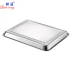 Tray Fruit Factory Wholesale All Size Stainless Steel 2 Cm Deep Square Tray Fruit Tray Canteen Food Serving Tray
