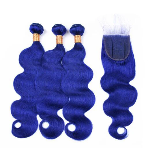 blue hair bundles