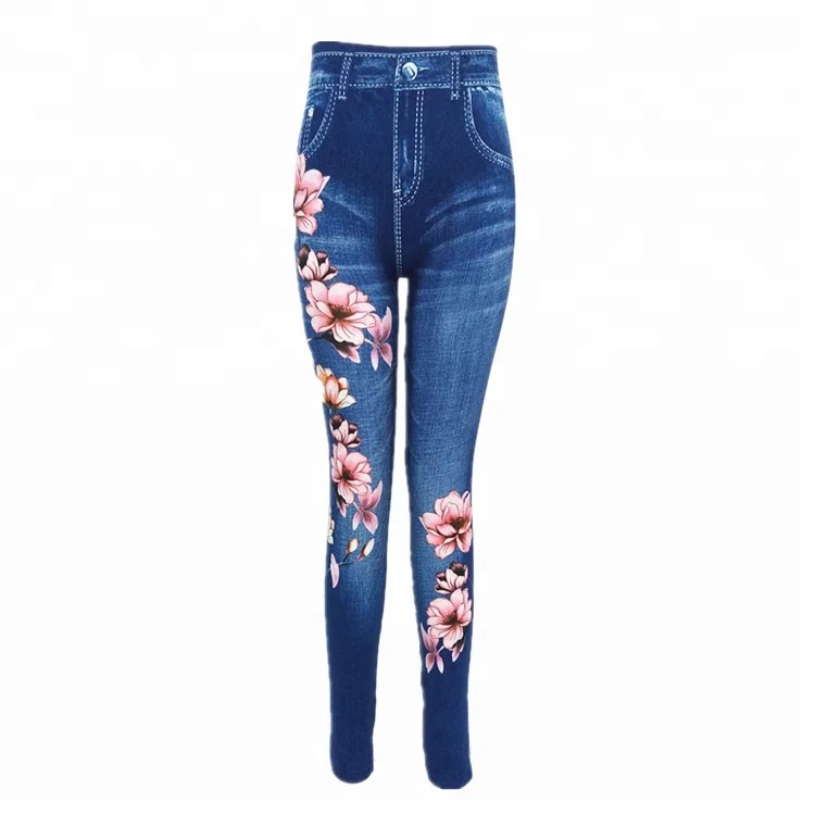 Womens Seamless Print Flowers Sliming 