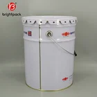 Chemical Barrel Tinplate Printing Barrel 20 Liter Chemical Barrel Paint Metal Open Head Packaging Barrel