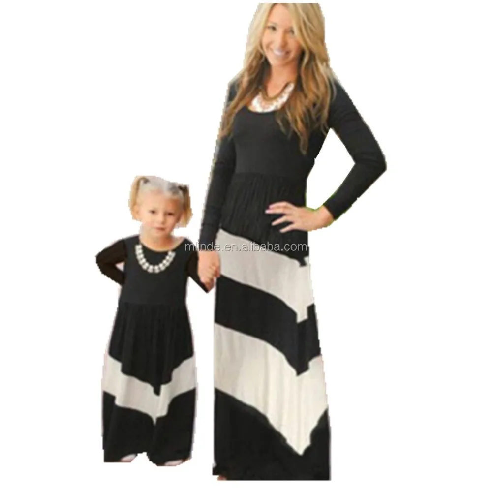 Mommy and Me Maxi Autumn Evening Party Dress