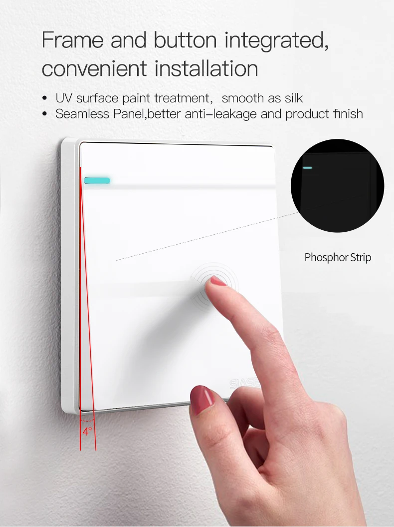 IEC BS AC power 10A 3 gang electric switches for home