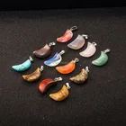 Gemstone Charms Necklace Natural Rainbow Jasper Leorardskin Gemstone Charms Beads Hot Necklace Pendant Marking