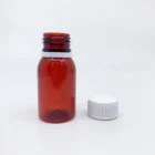 50cc Plastic pet Liquid Empty Brown Syrup Bottles with Insurance Cover