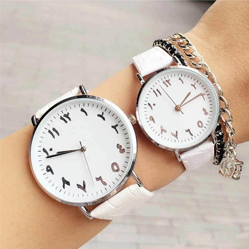 Hot Selling Arabic Numbers Watches Quartz Movement Watch Arabic for Women Leather Promotional Cheap Price Watch