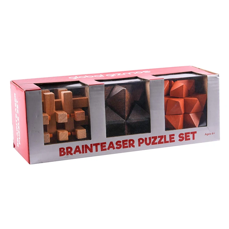 Hot sale Wooden Brain Teaser Toys puzzle game for Kids