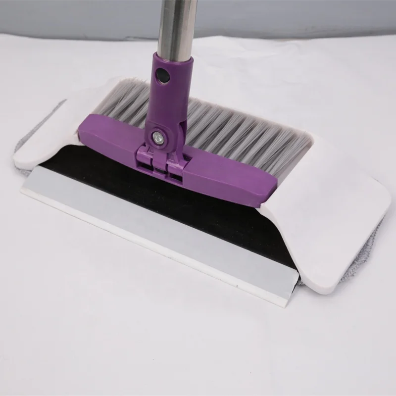 2-in-1 Sweeper and Mop in One Household Cleaning Tools Multi-Section Pole Broom Rotating