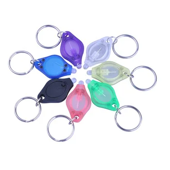 Custom logo print hot sale LED light keychain or key ring for promotional gifts
