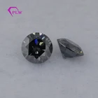 Diamond Gems Brilliant Cut Dark Gray Black Synthetic Moissanite Diamond From Provence Gems