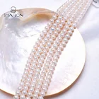 Round Beads Strand Wholesale 7-8mm Potato Shape Fresh Water Loose Pearl Near Round Beads Strand