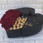 Wedding Favor Flower Wedding Box Double Open Heart Shape Wedding Favor Flower Gift Craft Box In Stock