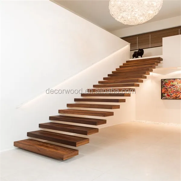 high quality wooden customized design modern timber stair tread guangzhou