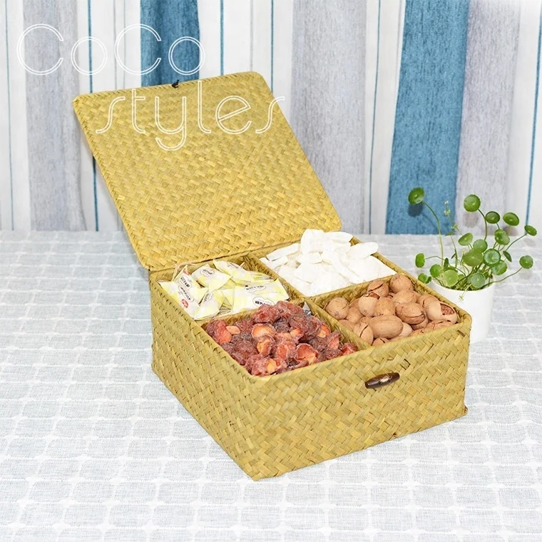 cocostyles reminiscence quadrate cover wicker baskets with lock