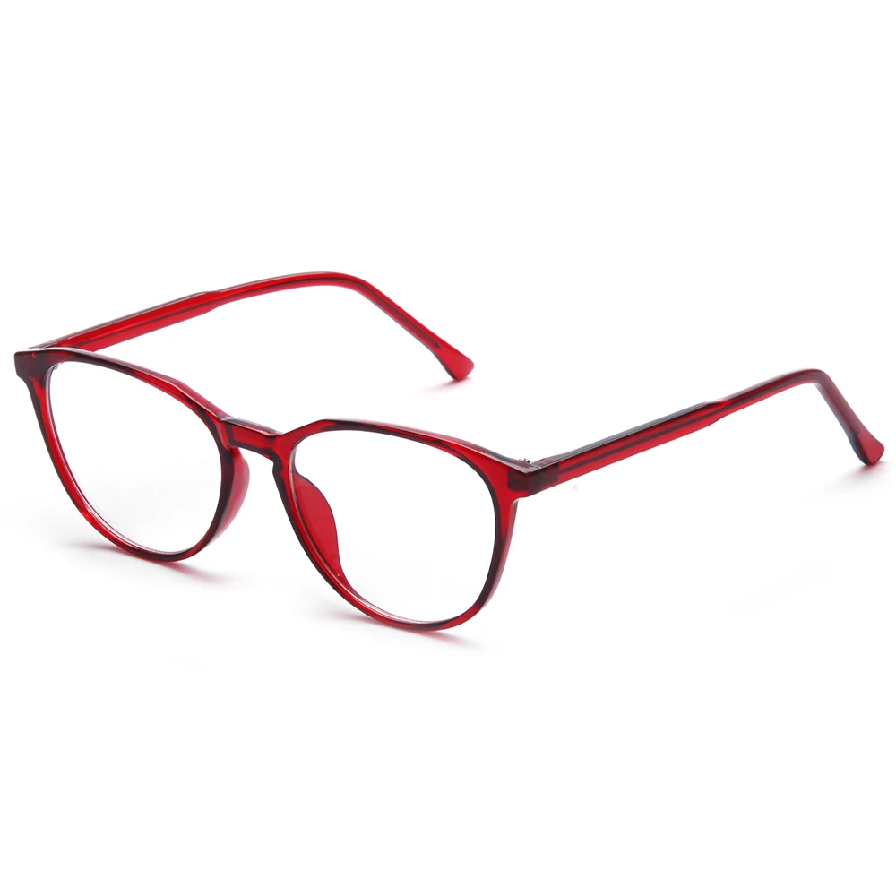 red color eyeglass frame