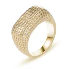 Ring High Grade Fine Jewelry 3D Hollow Copper Alloy Gold Plated Ring Unisex