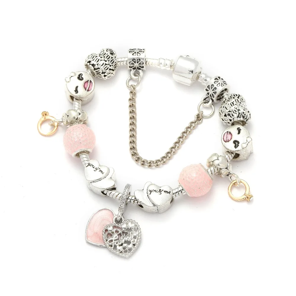 silver plated charm bracelets wholesale