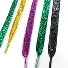 Custom Colorful Women Flat Shiny Sparkle Shoelace For Party