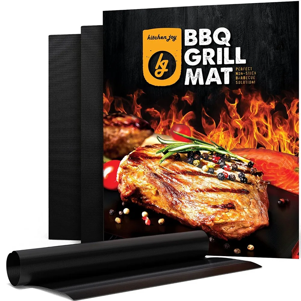 Customized BBQ Grill Mat, Outdoor Barbecue Grill Mat Non-Stick BBQ Baking Mats PFOA Free Heavy Duty