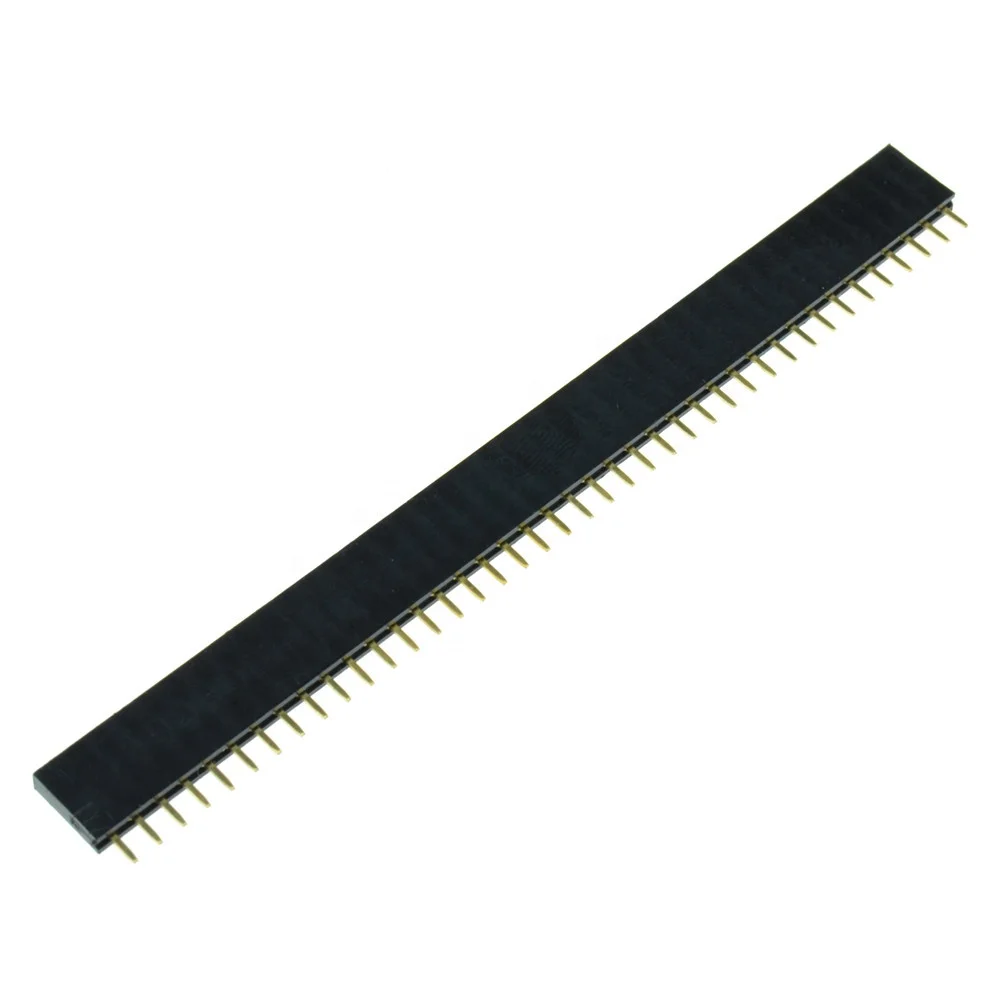 10pcs Black 40 Pin 2.54mm Single Row Straight Male Female Pin Header Strip~*I 