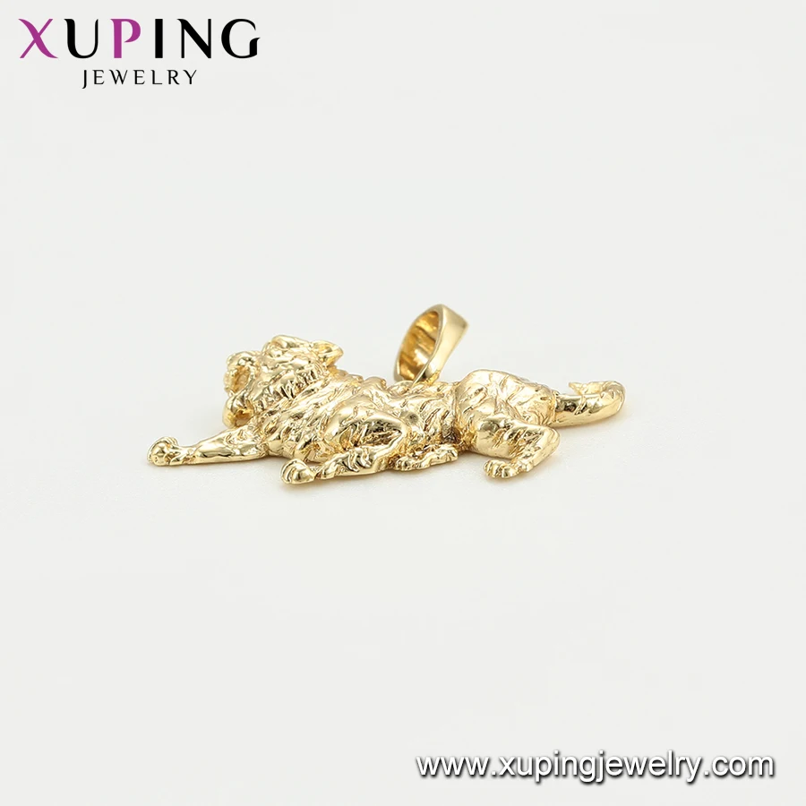 34289 xuping fashion jewelry party Chinese zodiac tiger 14K gold punk women's pendants for necklace