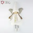 White And Wing China Manufacturer Christmas Decoration White Hat And Clothing Hanging Doll Angel With Wing