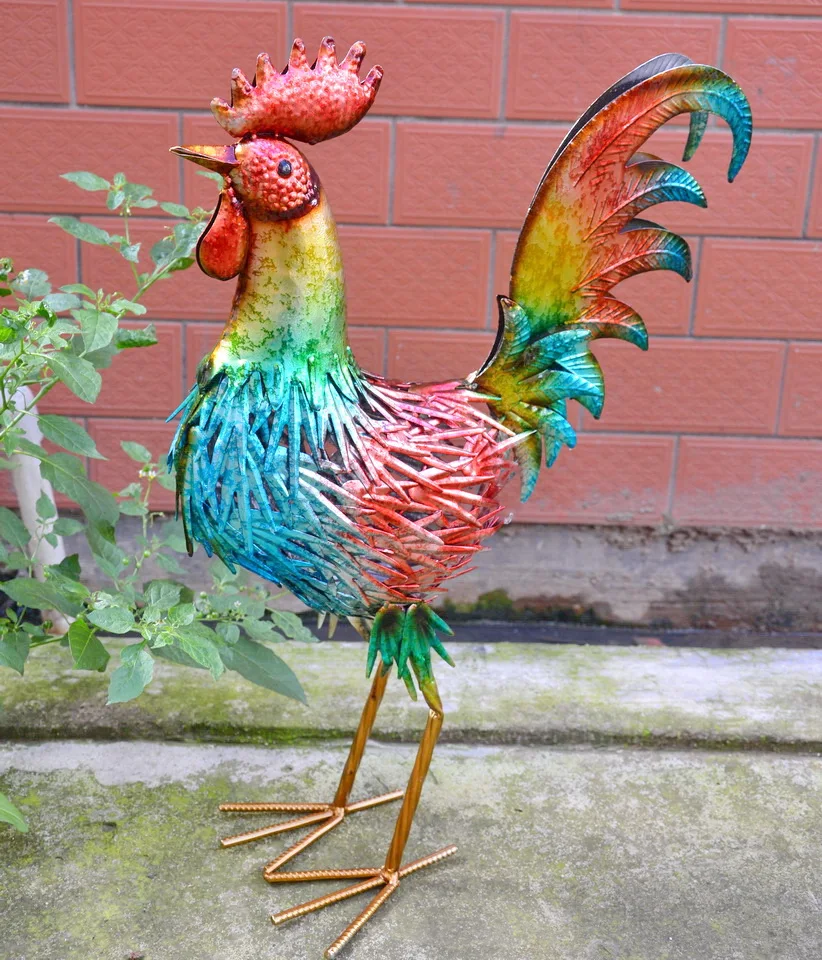 Lawn And Garden Ornaments Metal Animals Wholesale Rooster Figurines - Buy  Wholesale Rooster Figurines,Garden Ornaments Figurines,Lawn Ornaments  Figurines Product on 
