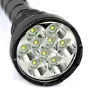 T6 Led Flashlight Led T6 Flashlight 9pcs XM-L T6 LED Ultra Long Range 1KM Flash Light 10000 Lumens Flashlight Most Powerful Torch