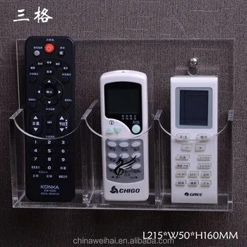 TV / Air Conditioner Universal Remote Control Holder Wall Mounted Acrylic Display Box