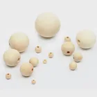 Wooden Bead Beads Round Wood Natural Custom Round Wooden Bead With Hole Wholesale Loose Wooden Bead