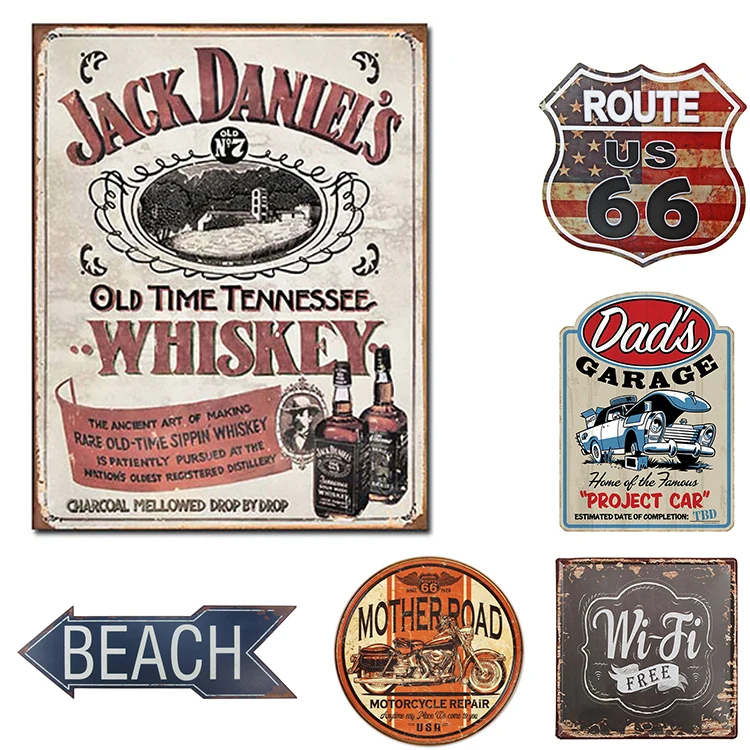 10 Styles Mix and Match Retro Tin Metal Sign Bar Wall Decor American 