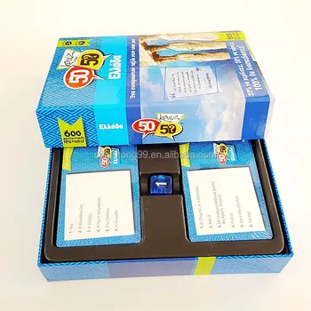 Paper material flash cards with color box Children's custom memory education cards