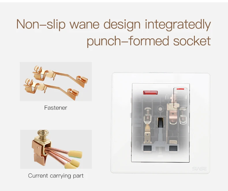 IEC BS AC power 10A 3 gang electric switches for home