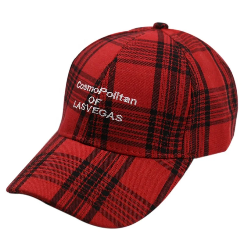 black Checkered Hat Buffalo Plaid Hat 