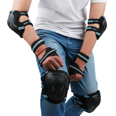 7 Stück Kinder Roller Skating Knee Elbow Wrist Protector Getriebe Pad Schutz Set 