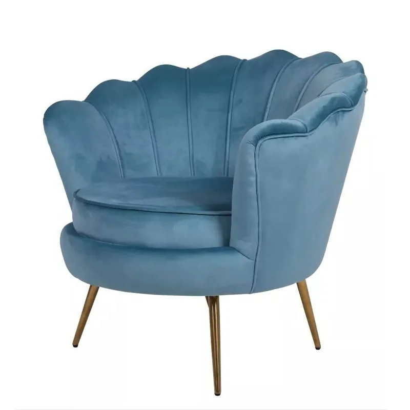 velvet flower chair