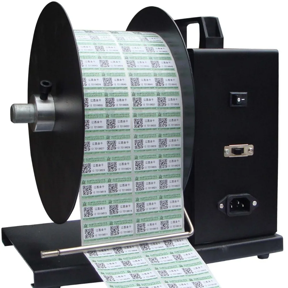barcode label rewinder