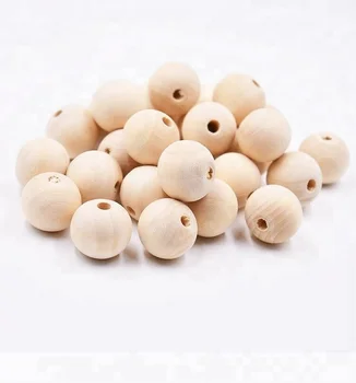 wholesale environmental natural color round unfinished wooden beads