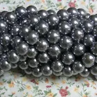 Black Night Pearl color Czech Round Glass Imitation Pearls