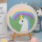 Wholesale Punch Needle Diy Craft Embroidery Kit Sewing Set Hand Knitting