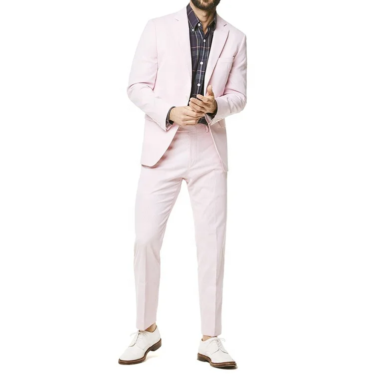 white and pink suits for men