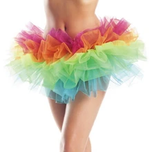 Women  Organza Dancewear Tutu Skirt Adult 5Layer Ballet Pettiskirt Princess Party Skirt