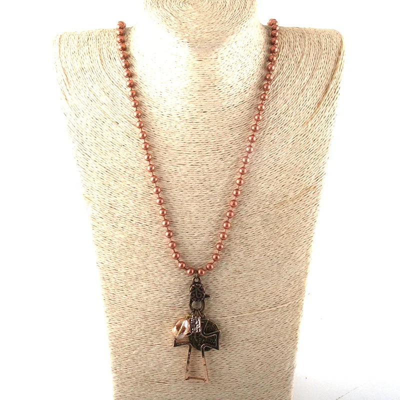 Copper Ball Chain Necklace Lobster 