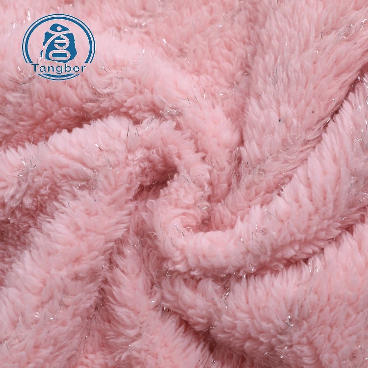 Knitted Shu Velveteen 100% Polyester Two Side Sherpa Fleece Foil Fabric