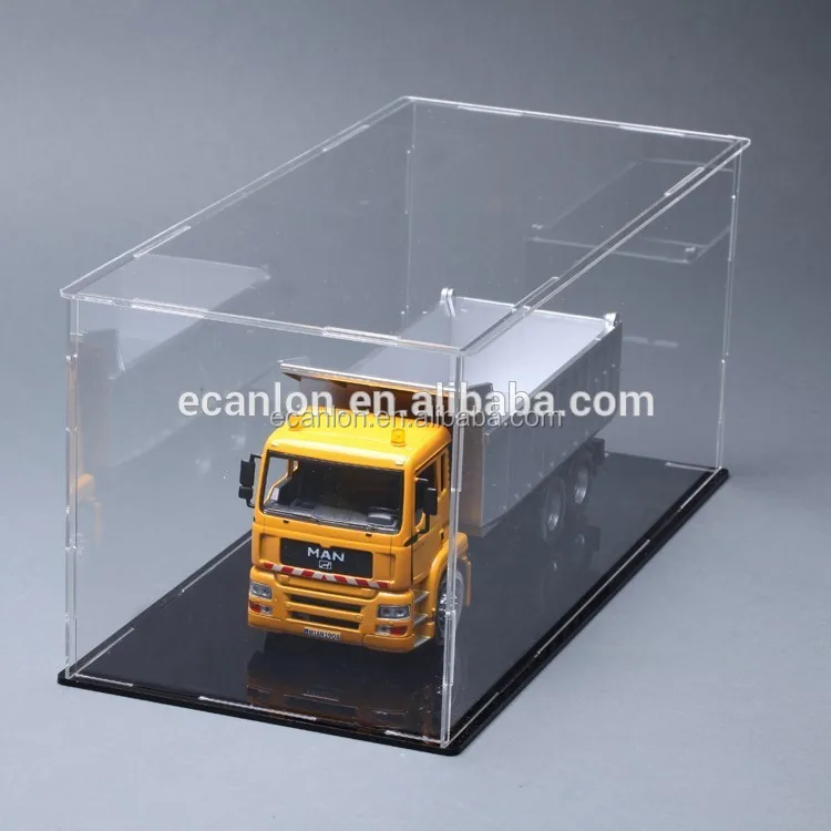 Scale Model Cars Collectible Display Show Case Clear Clean Plastic 10x4.5x4 Inch 