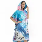 Beach Hooded Towel Beach Towels Colorful Printed Microfiber Custom Adults Men Women Digital Printed Beach Hooded Microfiber Surf Color Wet Suit Changing Towel With Hood