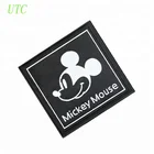 Name Patch Small Stick On Custom 3D Embossed Name Logo Soft Rubber PVC Self Adhesive Sticker Patch For Clothing